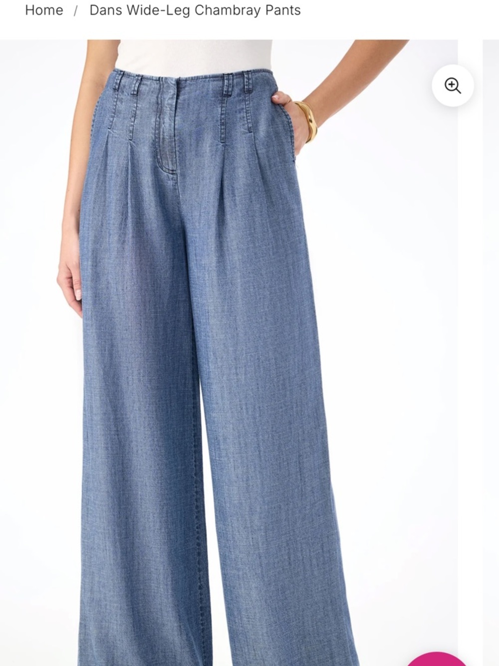 NWT Trina Turk Indigo Wide-Leg Pants